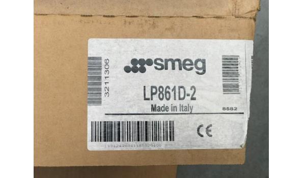 Nieuwe enkele RVS spoelbak SMEG type LP861D-2 incl toebehoren excl kraanwerk afm 193x860x500mm